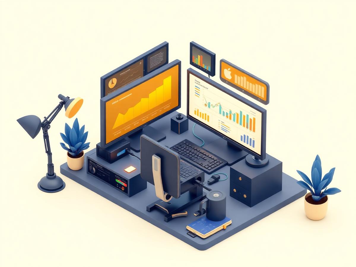 Spoken English & Personality Development lab illustration